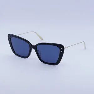 ?️ New Dior MISSDIOR B5F 12B0 Sunglasses - Black Frame, Blue Frame New Dior MISSDIOR S1U 12B0 Shiny Black/Gold/Blue 56-16-135  main image 2